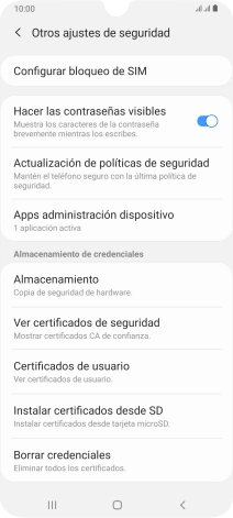 Pulsa Configurar bloqueo de SIM.