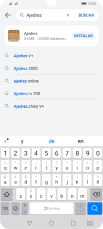 Introduce el nombre del tema o de la app y pulsa el icono de búsqueda.