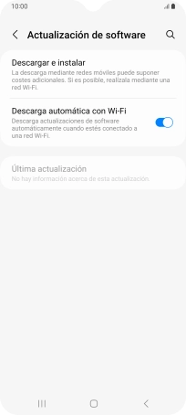 Pulsa Descargar e instalar. Si hay una versión de software nueva disponible, aparecerá ahora en la pantalla. Sigue las indicaciones de la pantalla para actualizar el software del teléfono.