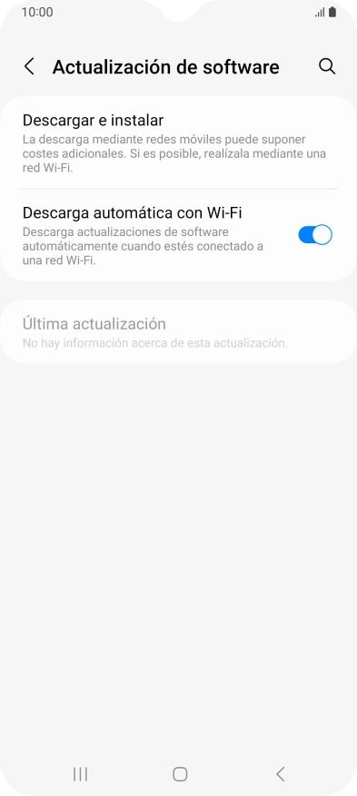 Pulsa Descargar e instalar. Si hay una versión de software nueva disponible, aparecerá ahora en la pantalla. Sigue las indicaciones de la pantalla para actualizar el software del teléfono.