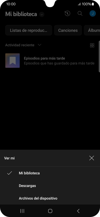 Pulsa una categoría y desplázate al archivo de música deseado.