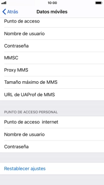 Pulsa la flecha hacia la izquierda para guardar los ajustes.