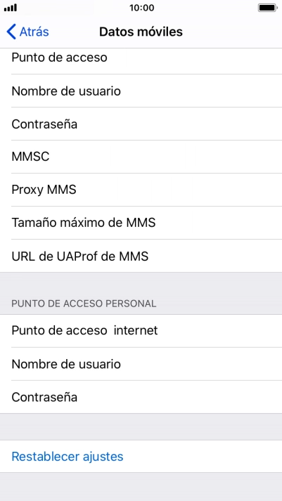 Pulsa la flecha hacia la izquierda para guardar los ajustes.