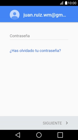 Pulsa en el campo de escritura e introduce la contraseña de tu cuenta de Google.