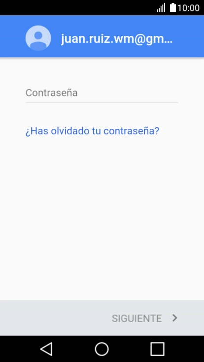 Pulsa en el campo de escritura e introduce la contraseña de tu cuenta de Google.
