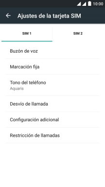 Pulsa la tarjeta SIM deseada.