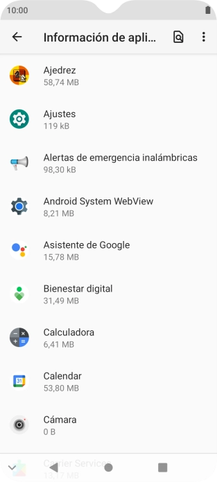 Pulsa la app deseada.