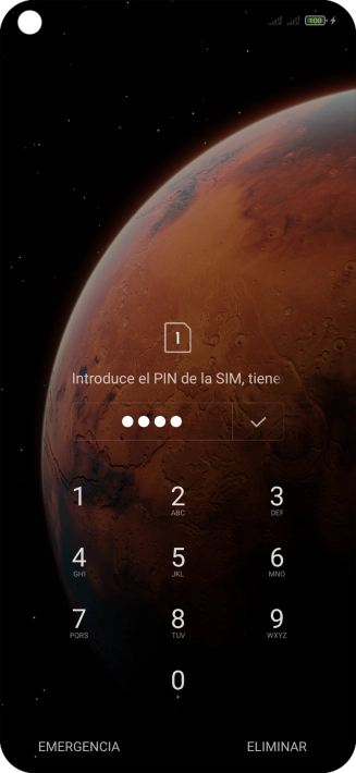 Si lo solicita el teléfono, introduce el código PIN y pulsa el icono de aceptar.