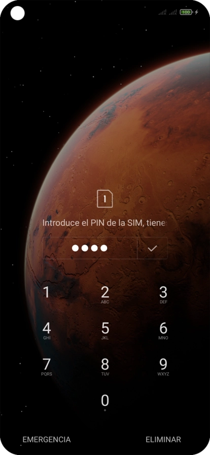 Si lo solicita el teléfono, introduce el código PIN y pulsa el icono de aceptar.