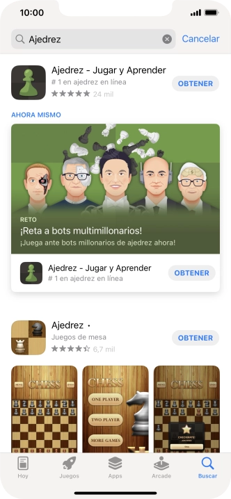 Pulsa la app deseada.
