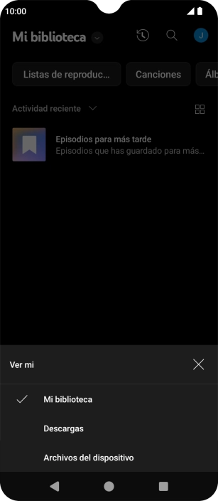 Pulsa una categoría y desplázate al archivo de música deseado.