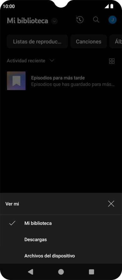Pulsa una categoría y desplázate al archivo de música deseado.