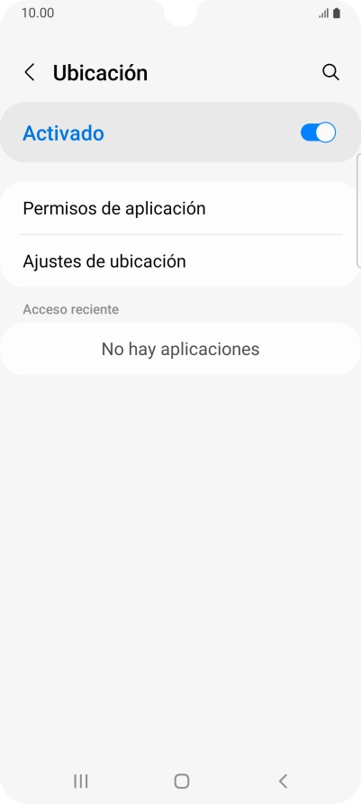 Pulsa Permisos de aplicación.