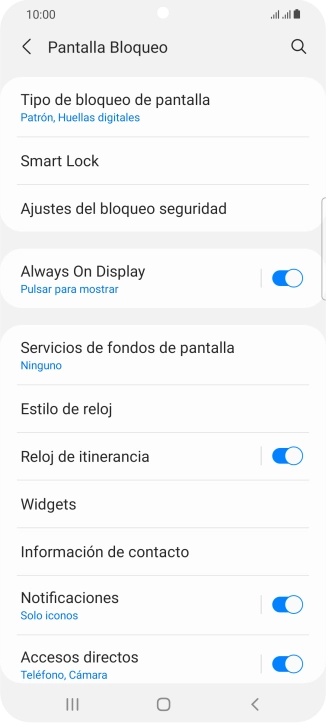 Pulsa Tipo de bloqueo de pantalla e introduce el código de seguridad extra que has creado anteriormente.
