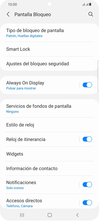 Pulsa Tipo de bloqueo de pantalla e introduce el código de seguridad extra que has creado anteriormente.