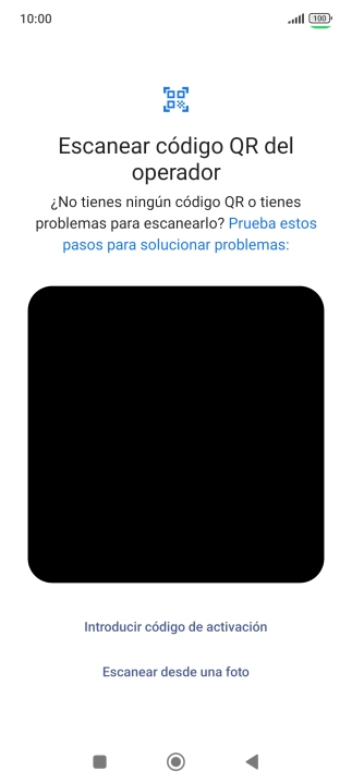 Coloca el código QR dentro del marco de la cámara del teléfono para escanearlo.