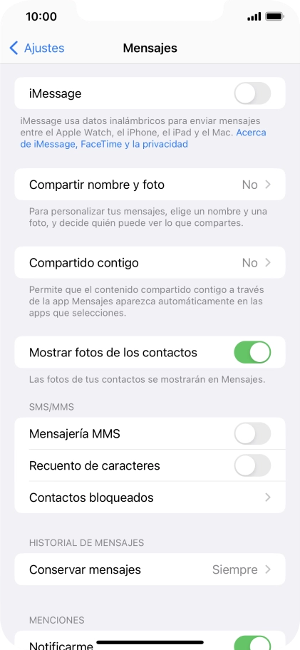Pulsa el indicador junto a 