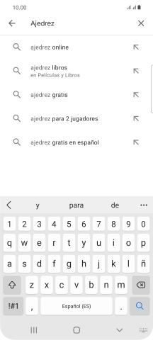 Introduce el nombre del tema o de la app y pulsa el icono de búsqueda.