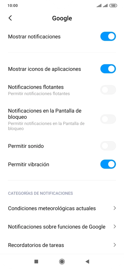 Pulsa el indicador junto a 
