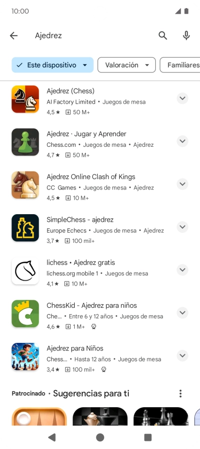 Pulsa la app deseada.