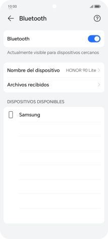 Pulsa el dispositivo Bluetooth deseado y sigue las indicaciones de la pantalla para vincular el dispositivo al teléfono.