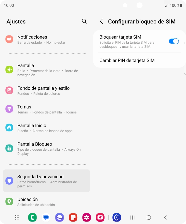 Pulsa el indicador junto a 