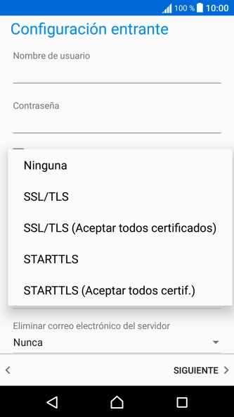 Pulsa Ninguna para desactivar la función.
