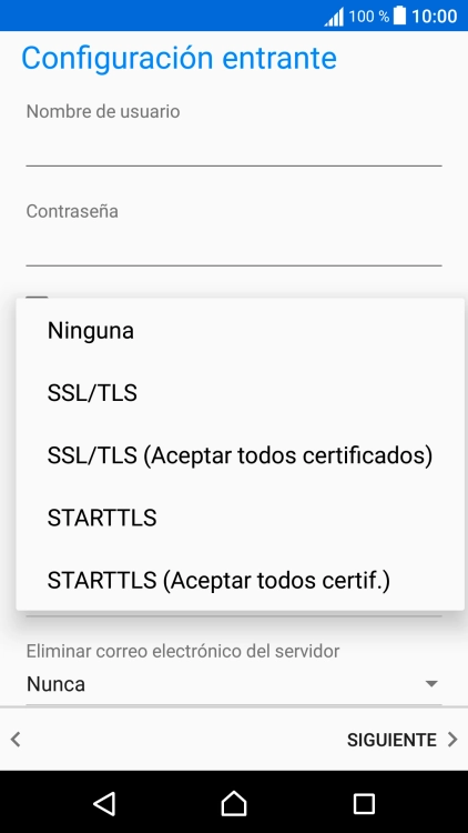 Pulsa Ninguna para desactivar la función.