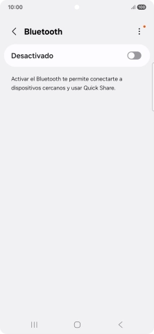 Pulsa el indicador para activar la función.