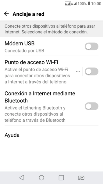 Pulsa Punto de acceso Wi-Fi.