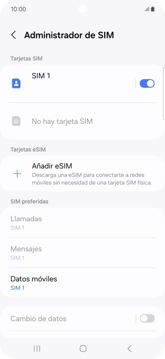 Pulsa Añadir eSIM.
