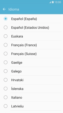 Pulsa el idioma deseado.