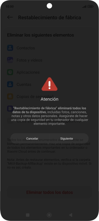 Pulsa Siguiente.