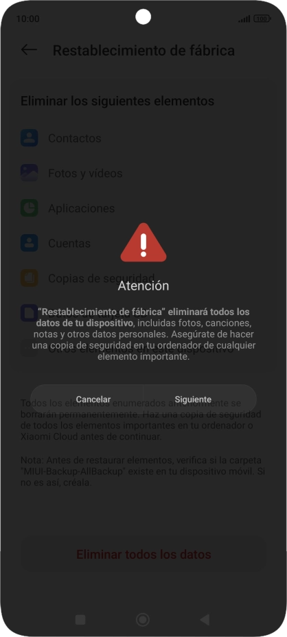 Pulsa Siguiente.