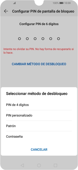 Pulsa Patrón.