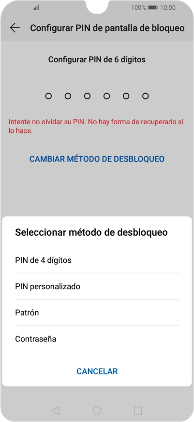 Pulsa Patrón.