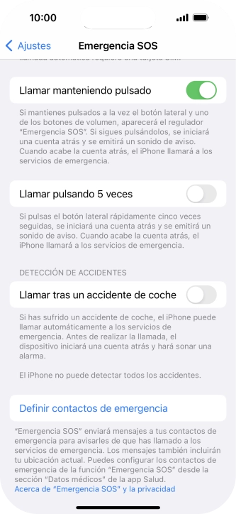 Pulsa el indicador junto a 