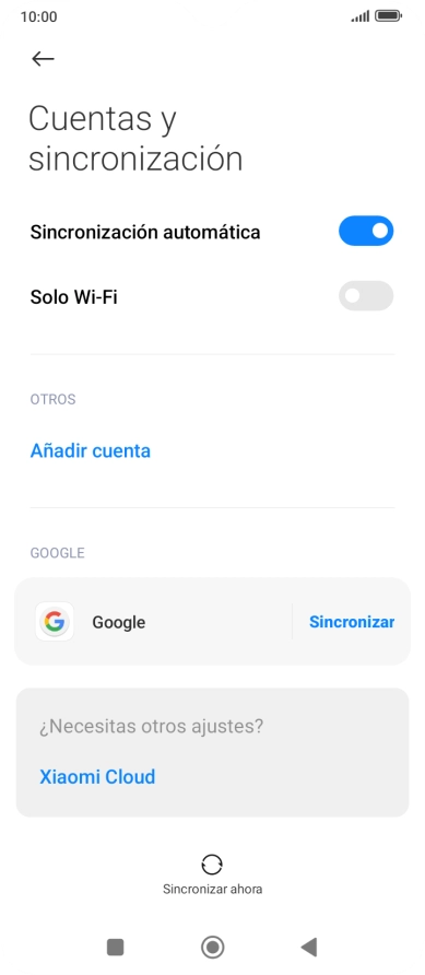 Pulsa Añadir cuenta.