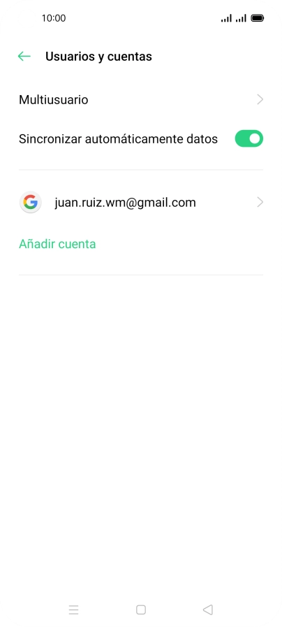 Pulsa Añadir cuenta.