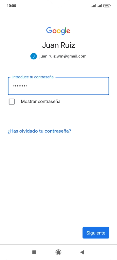 Pulsa Siguiente.