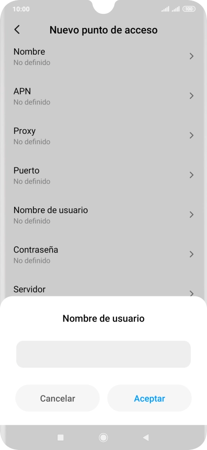 Introduce wap@wap y pulsa Aceptar.