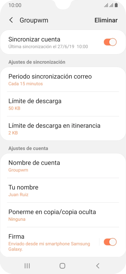 Pulsa el indicador junto a 