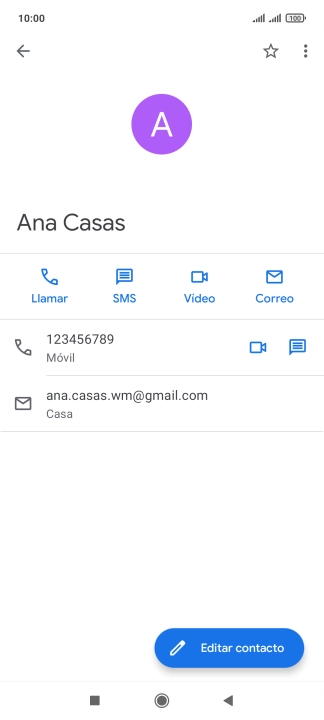 Pulsa el número de teléfono.