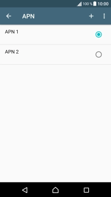 Pulsa en el campo junto a la conexión de datos para activarla.