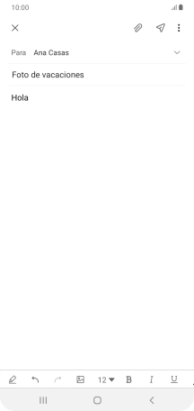 Pulsa el icono de anexos.