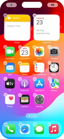Pulsa el icono de página de pantalla de inicio.