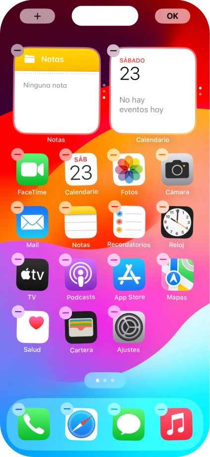 Pulsa el icono de página de pantalla de inicio.