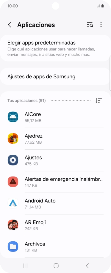 Pulsa la app deseada.