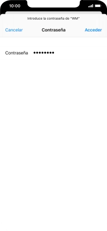Introduce la contraseña de la red wifi y pulsa Acceder.