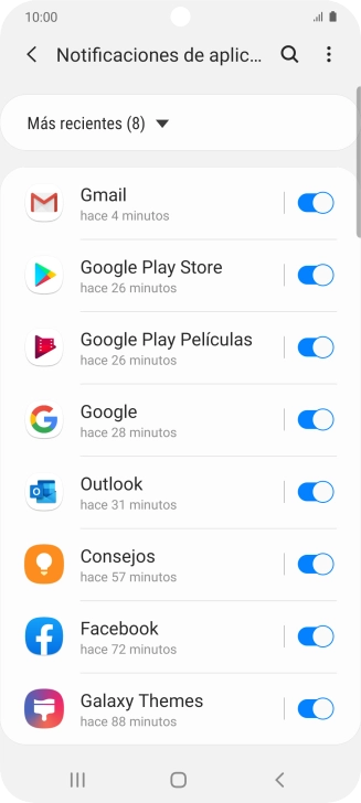 Pulsa la lista desplegable.